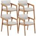 Kit 04 Cadeiras Para Sala de Jantar Estar Living Giorgia L02 Bouclê Cru - Lyam Decor