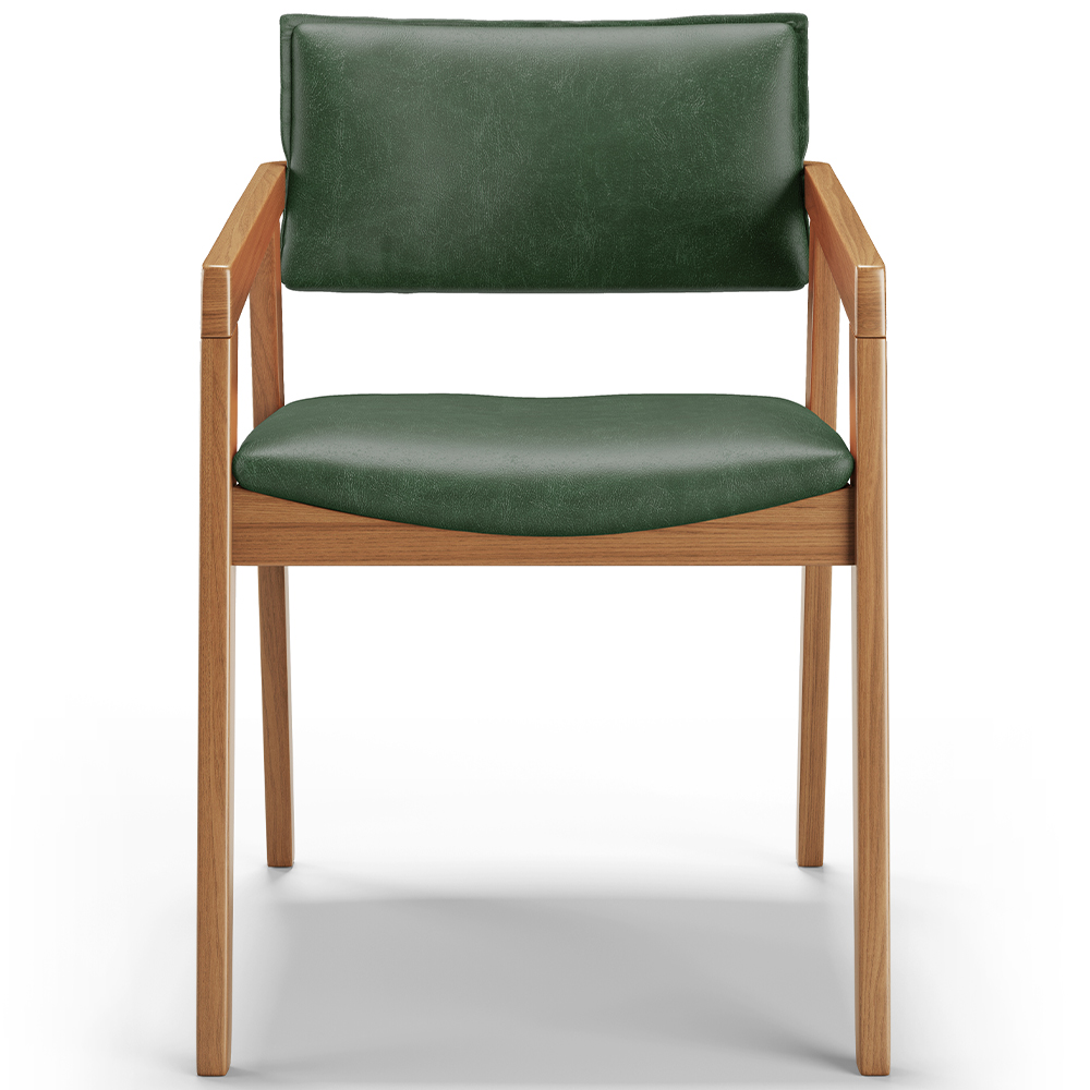 Kit 04 Cadeiras Para Sala de Jantar Estar Living Giorgia L02 Couríssimo Verde Musgo - Lyam Decor