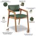 Kit 04 Cadeiras Para Sala de Jantar Estar Living Giorgia L02 Couríssimo Verde Musgo - Lyam Decor