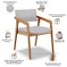 Kit 04 Cadeiras Para Sala de Jantar Estar Living Giorgia L02 Linho Cinza - Lyam Decor