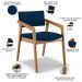 Kit 04 Cadeiras Para Sala de Jantar Estar Living Giorgia L02 Suede Azul Marinho - Lyam Decor