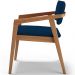 Kit 04 Cadeiras Para Sala de Jantar Estar Living Giorgia L02 Suede Azul Marinho - Lyam Decor