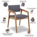 Kit 04 Cadeiras Para Sala de Jantar Estar Living Giorgia L02 Suede Cinza - Lyam Decor