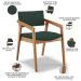 Kit 04 Cadeiras Para Sala de Jantar Estar Living Giorgia L02 Suede Verde Musgo - Lyam Decor