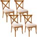 Kit 04 Cadeiras Para Sala de Jantar e Estar Living Estofada Ávila L02 Suede Bege - Lyam