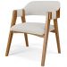 Kit 04 Cadeiras Para Sala de Jantar e Estar Living Estofada Suran L02 Bouclê Cru - Lyam