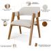 Kit 04 Cadeiras Para Sala de Jantar e Estar Living Estofada Suran L02 Bouclê Cru - Lyam