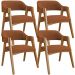 Kit 04 Cadeiras Para Sala de Jantar e Estar Living Estofada Suran L02 Bouclê Terracota - Lyam