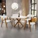 Kit 04 Cadeiras Para Sala de Jantar e Estar Living Estofada Suran L02 Linho Champagne - Lyam