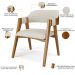 Kit 04 Cadeiras Para Sala de Jantar e Estar Living Estofada Suran L02 Linho Champagne - Lyam
