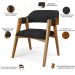 Kit 04 Cadeiras Para Sala de Jantar e Estar Living Estofada Suran L02 Linho Chumbo - Lyam