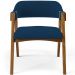 Kit 04 Cadeiras Para Sala de Jantar e Estar Living Estofada Suran L02 Suede Azul Marinho - Lyam