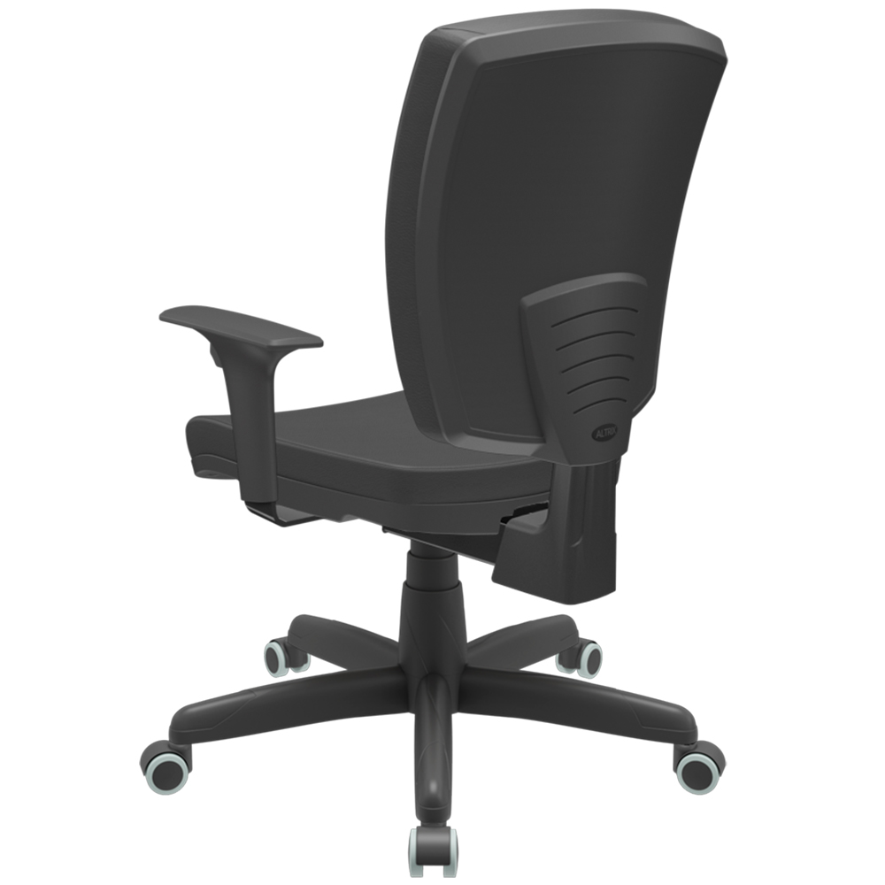 Kit 04 Cadeiras de Escritório Diretor Office Base Giratória Preto Alta Flexi P03 Vinil Preto - Lyam