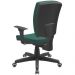 Kit 04 Cadeiras de Escritório Diretor Office Giratória Preto Alta Flexi P03 Poliéster Verde - Lyam