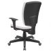Kit 04 Cadeiras de Escritório Diretor Office Giratória Preto Alta Flexi P03 Vinil Branco - Lyam