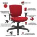 Kit 04 Cadeiras de Escritório Executiva Giratória Preto Baixa Flexi P03 Poliéster Vermelho - Lyam