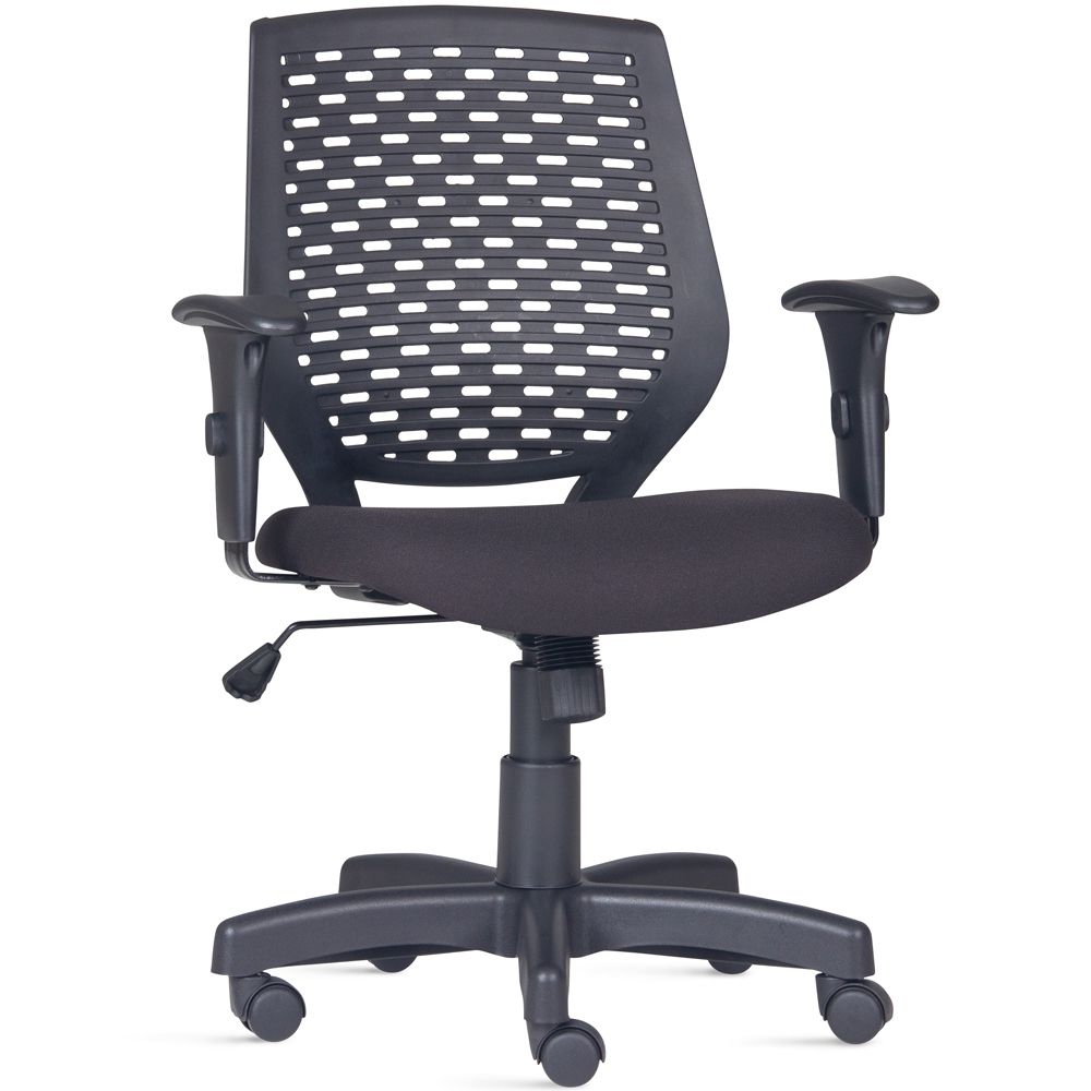 Kit 04 Cadeiras de Escritório Giratória Executiva Ergonômica Tech L02 Crepe Preto - Lyam Decor