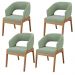 Kit 04 Cadeiras de Jantar e Estar Living Estofada Lince L02 Bouclê Oliva - Lyam Decor
