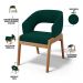 Kit 04 Cadeiras de Jantar e Estar Living Estofada Lince L02 Bouclê Verde - Lyam Decor