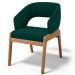 Kit 04 Cadeiras de Jantar e Estar Living Estofada Lince L02 Bouclê Verde - Lyam Decor