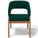 Kit 04 Cadeiras de Jantar e Estar Living Estofada Lince L02 Bouclê Verde - Lyam Decor