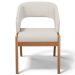 Kit 04 Cadeiras de Jantar e Estar Living Estofada Lince L02 Linho Cru - Lyam Decor