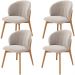 Kit 04 Cadeiras de Jantar e Estar Living Estofada Mia L02 Bouclê Bege - Lyam Decor