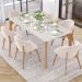 Kit 04 Cadeiras de Jantar e Estar Living Estofada Mia L02 Suede Bege - Lyam Decor