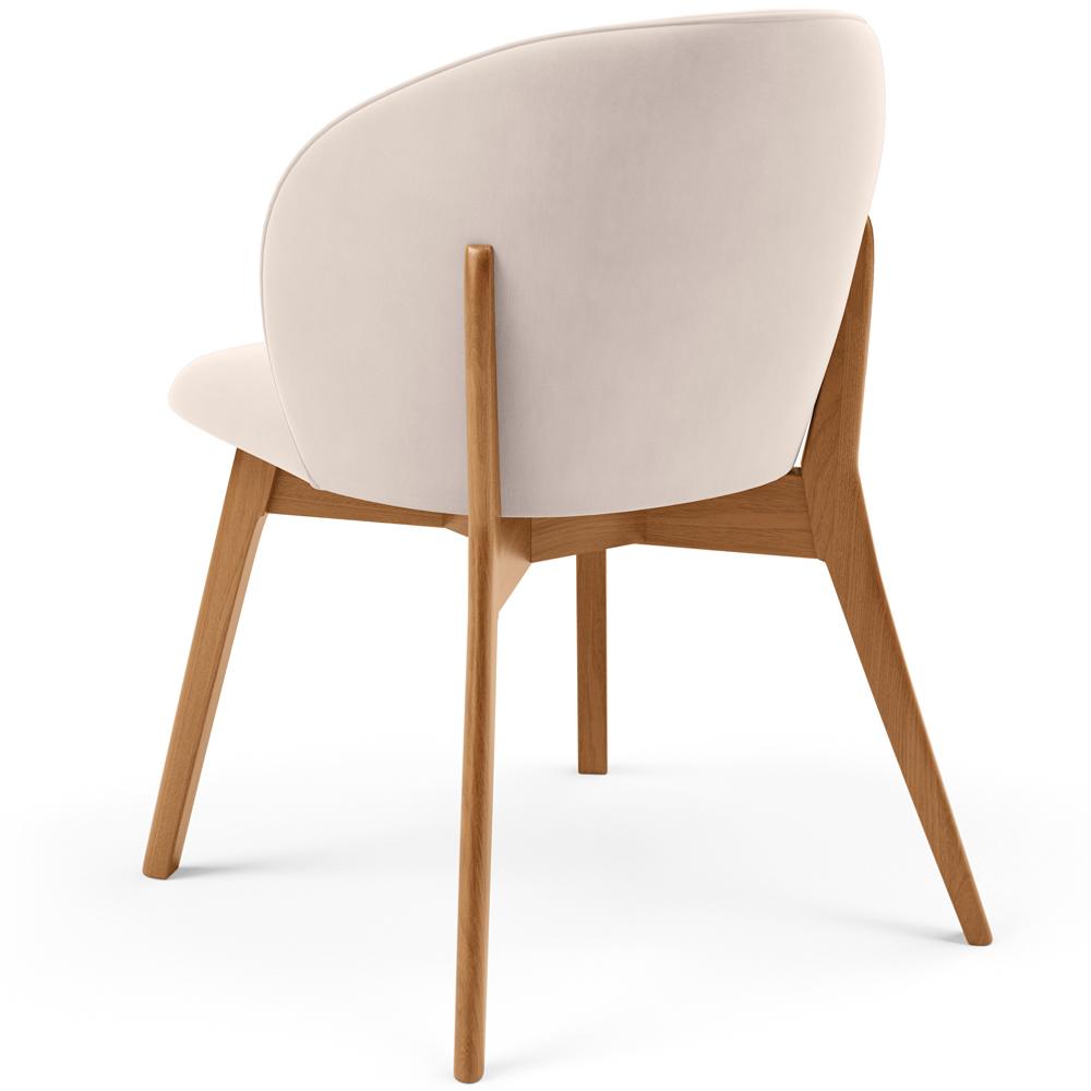 Kit 04 Cadeiras de Jantar e Estar Living Estofada Mia L02 Suede Bege - Lyam Decor
