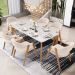 Kit 04 Cadeiras de Jantar e Estar Living Estofada Nadja L02 Suede Bege - Lyam Decor