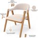 Kit 04 Cadeiras de Jantar e Estar Living Estofada Nadja L02 Suede Bege - Lyam Decor