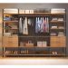 Kit 04 Closet Guarda Roupa Cabideiro 04 Gavetas Modulado 220x73cm Leaf D03 Freijó Preto - Lyam Decor