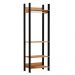 Kit 04 Closet Guarda Roupa Cabideiro 04 Gavetas Modulado 220x73cm Leaf D03 Freijó Preto - Lyam Decor