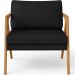 Kit 04 Poltrona Decorativa Para Sala Pietra Estrutura De Madeira L02 Corano Preto - Lyam Decor