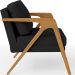 Kit 04 Poltrona Decorativa Para Sala Pietra Estrutura De Madeira L02 Corano Preto - Lyam Decor