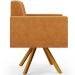 Kit 04 Poltronas Decorativa Base Giratória de Madeira Helô L02 Couríssimo Whisky - Lyam Decor