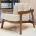Kit 04 Poltronas Decorativa Fixa Para Sala Living Ikary L02 Canela Linho Palha - Lyam Decor
