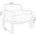 Kit 04 Poltronas Decorativa Fixa Para Sala Living Ikary L02 Canela Linho Palha - Lyam Decor