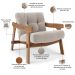 Kit 04 Poltronas Decorativa Fixa Para Sala Living Ikary L02 Canela Prime Bouclê Bege Escuro - Lyam Decor