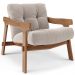 Kit 04 Poltronas Decorativa Fixa Para Sala Living Ikary L02 Canela Prime Bouclê Bege Escuro - Lyam Decor