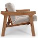 Kit 04 Poltronas Decorativa Fixa Para Sala Living Ikary L02 Canela Prime Bouclê Bege Escuro - Lyam Decor