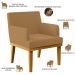 Kit 04 Poltronas Decorativa Para Sala De Estar E Recepção Beatriz W01 Bouclê Mostarda - Lyam Decor