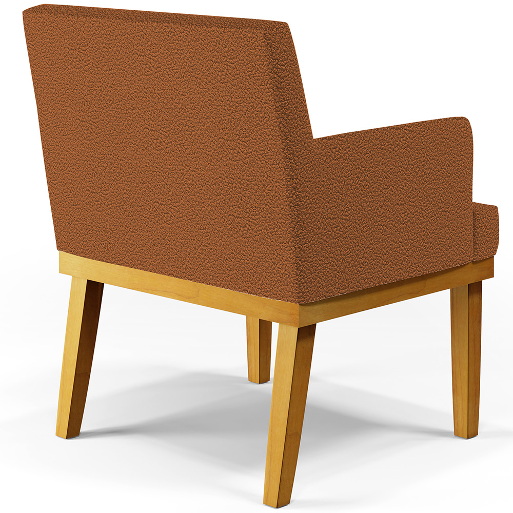 Kit 04 Poltronas Decorativa Para Sala De Estar E Recepção Beatriz W01 Bouclê Terracota - Lyam Decor