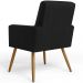 Kit 04 Poltronas Decorativa Para Sala De Estar Maria W01 Pés Palito Couríssimo Preto - Lyam Decor