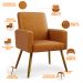 Kit 04 Poltronas Decorativa Para Sala De Estar Maria W01 Pés Palito Couríssimo Whisky - Lyam Decor