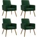 Kit 04 Poltronas Decorativa Para Sala De Estar Maria W01 Pés Palito Facto Verde Musgo - Lyam Decor