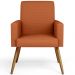 Kit 04 Poltronas Decorativa Para Sala De Estar Maria W01 Pés Palito Tecido Terracota - Lyam Decor