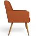 Kit 04 Poltronas Decorativa Para Sala De Estar Maria W01 Pés Palito Tecido Terracota - Lyam Decor
