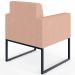 Kit 04 Poltronas Decorativa Para Sala E Recepção Base Fixa De Metal Helô L02 Linho Rosê - Lyam Decor