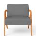 Kit 04 Poltronas Decorativa Para Sala Estar Pietra Estrutura De Madeira L02 Suede Cinza - Lyam Decor